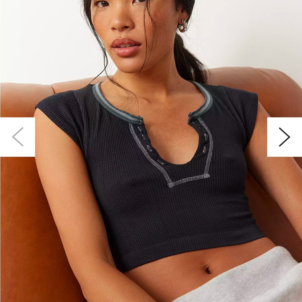 Black Urban Outfitters out from under go for gold top SIZE XS/S
